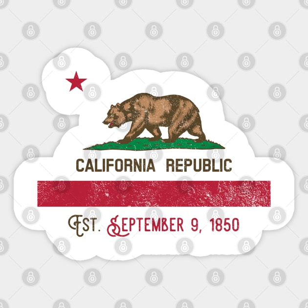 California Republic Sticker by Vector Deluxe